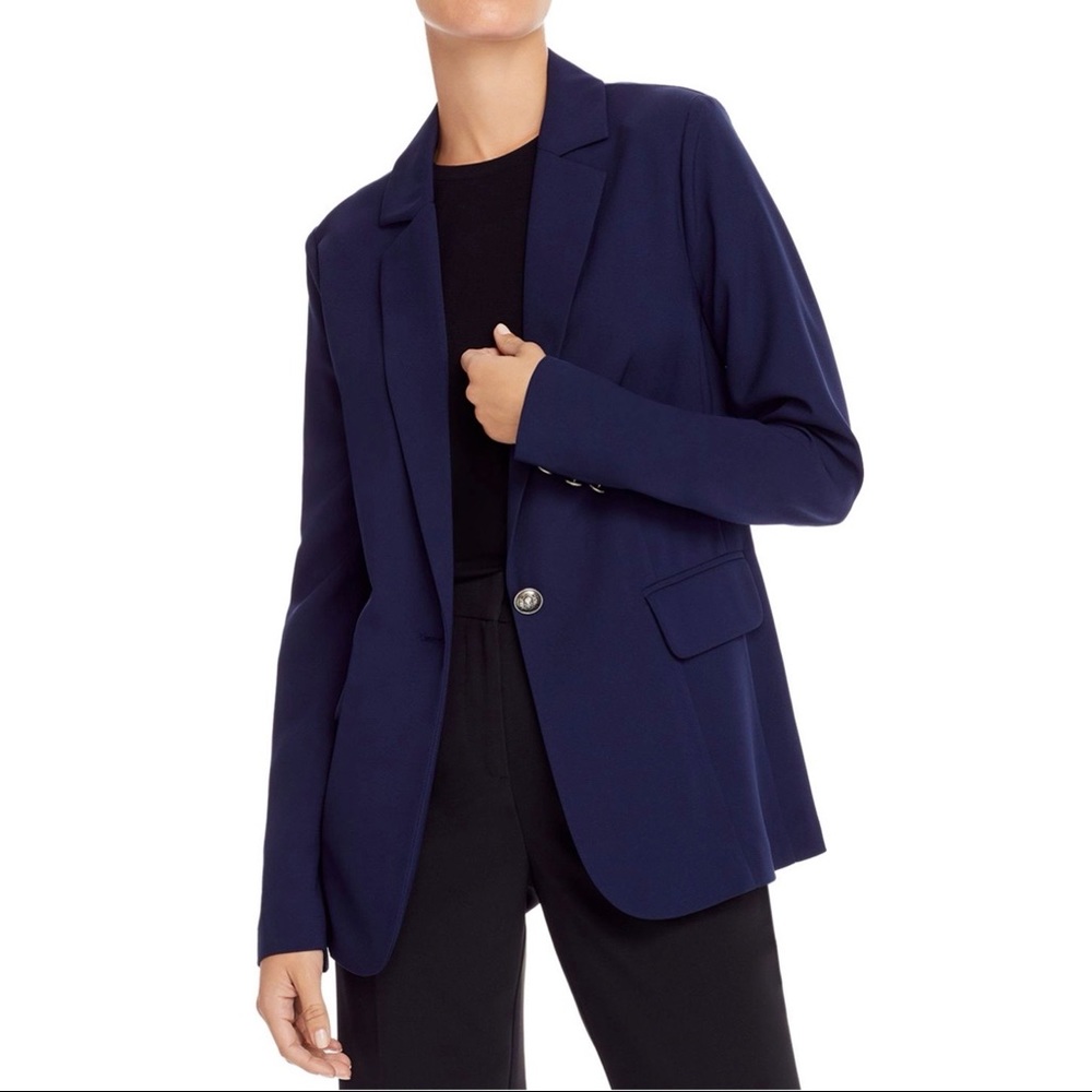 Aqua oversized navy blazer